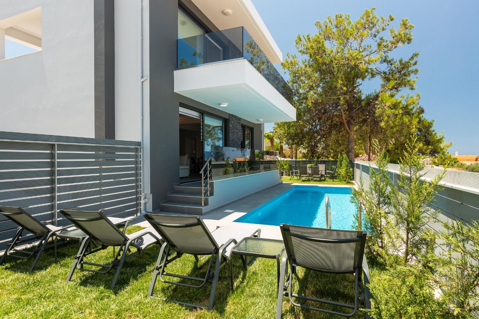 Nisos Villa, Pool & Heated Spawhirlpool, Walking To Beach, By Thinkvilla Sfáka المظهر الخارجي الصورة
