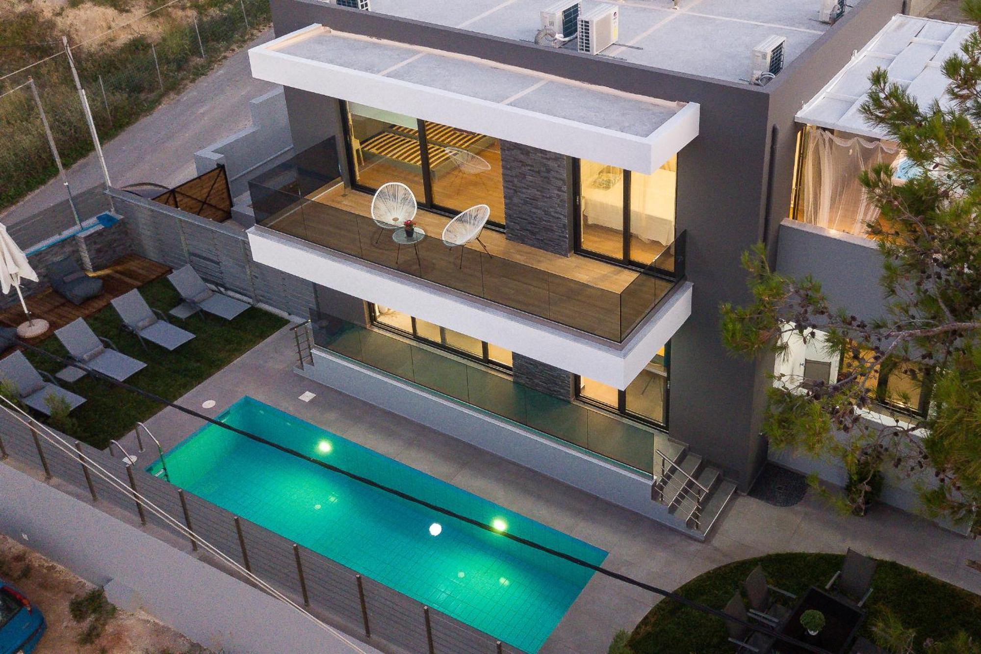 Nisos Villa, Pool & Heated Spawhirlpool, Walking To Beach, By Thinkvilla Sfáka المظهر الخارجي الصورة