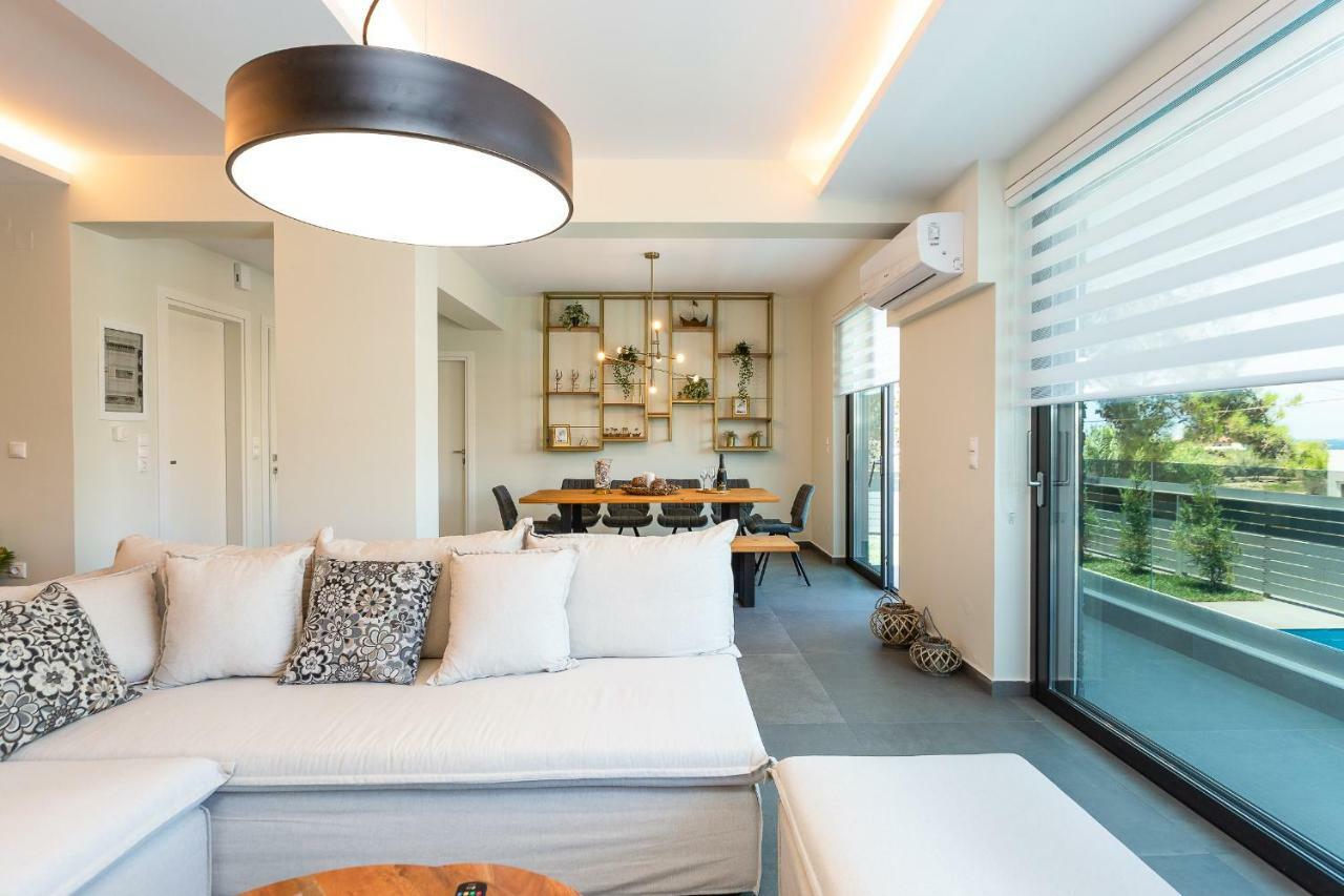 Nisos Villa, Pool & Heated Spawhirlpool, Walking To Beach, By Thinkvilla Sfáka المظهر الخارجي الصورة
