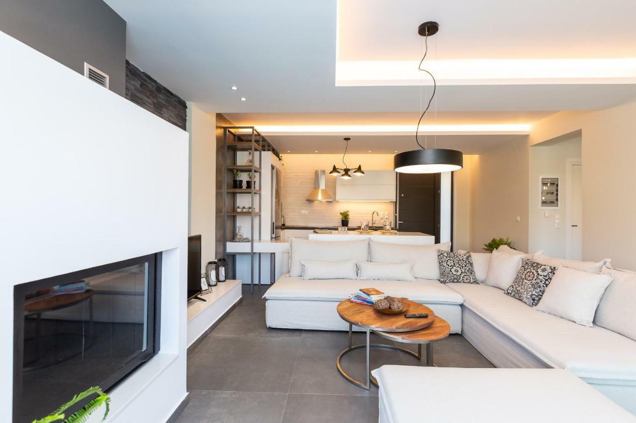 Nisos Villa, Pool & Heated Spawhirlpool, Walking To Beach, By Thinkvilla Sfáka المظهر الخارجي الصورة