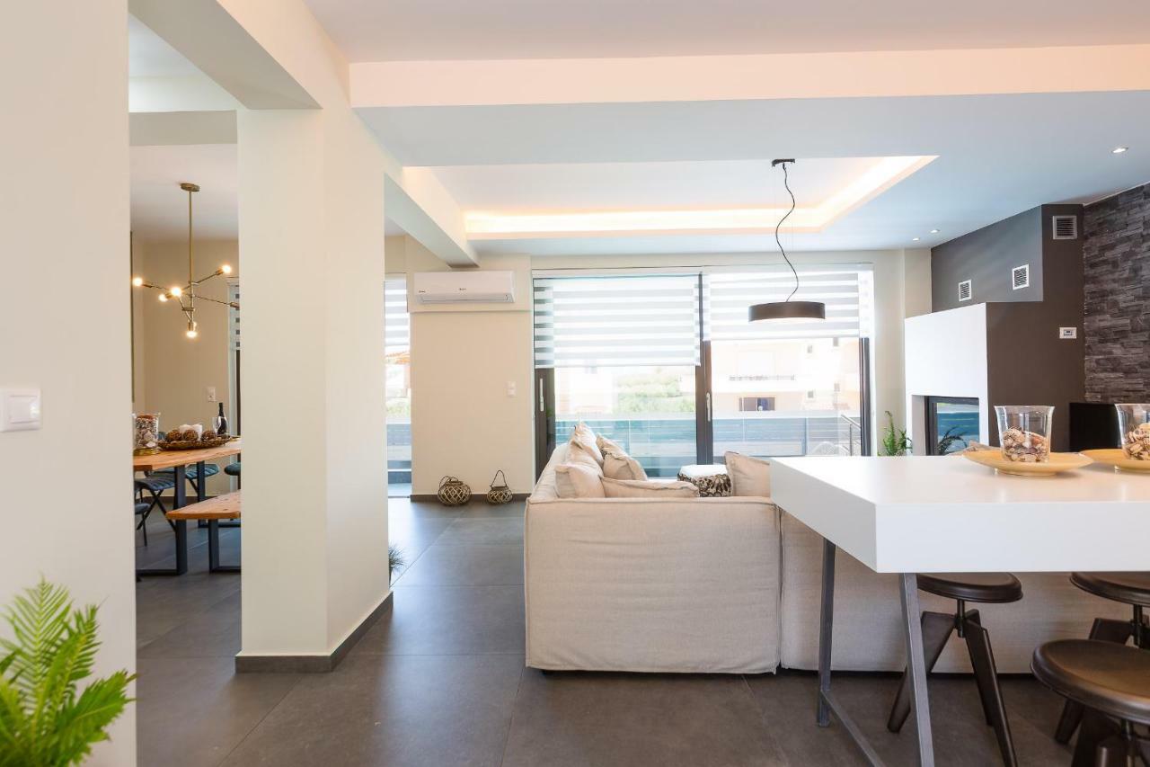 Nisos Villa, Pool & Heated Spawhirlpool, Walking To Beach, By Thinkvilla Sfáka المظهر الخارجي الصورة
